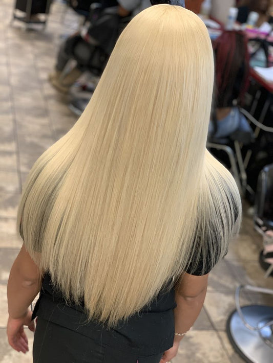 Extensions à la Kératine Blonde Platine