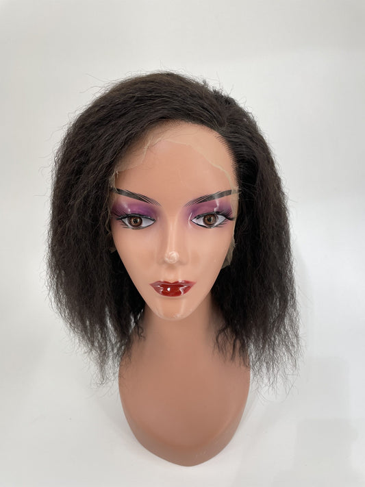 Perruque Bob Frontale 13x4 HD C-Part Kinky Straight Yaki - NEW WORLD BEAUTY