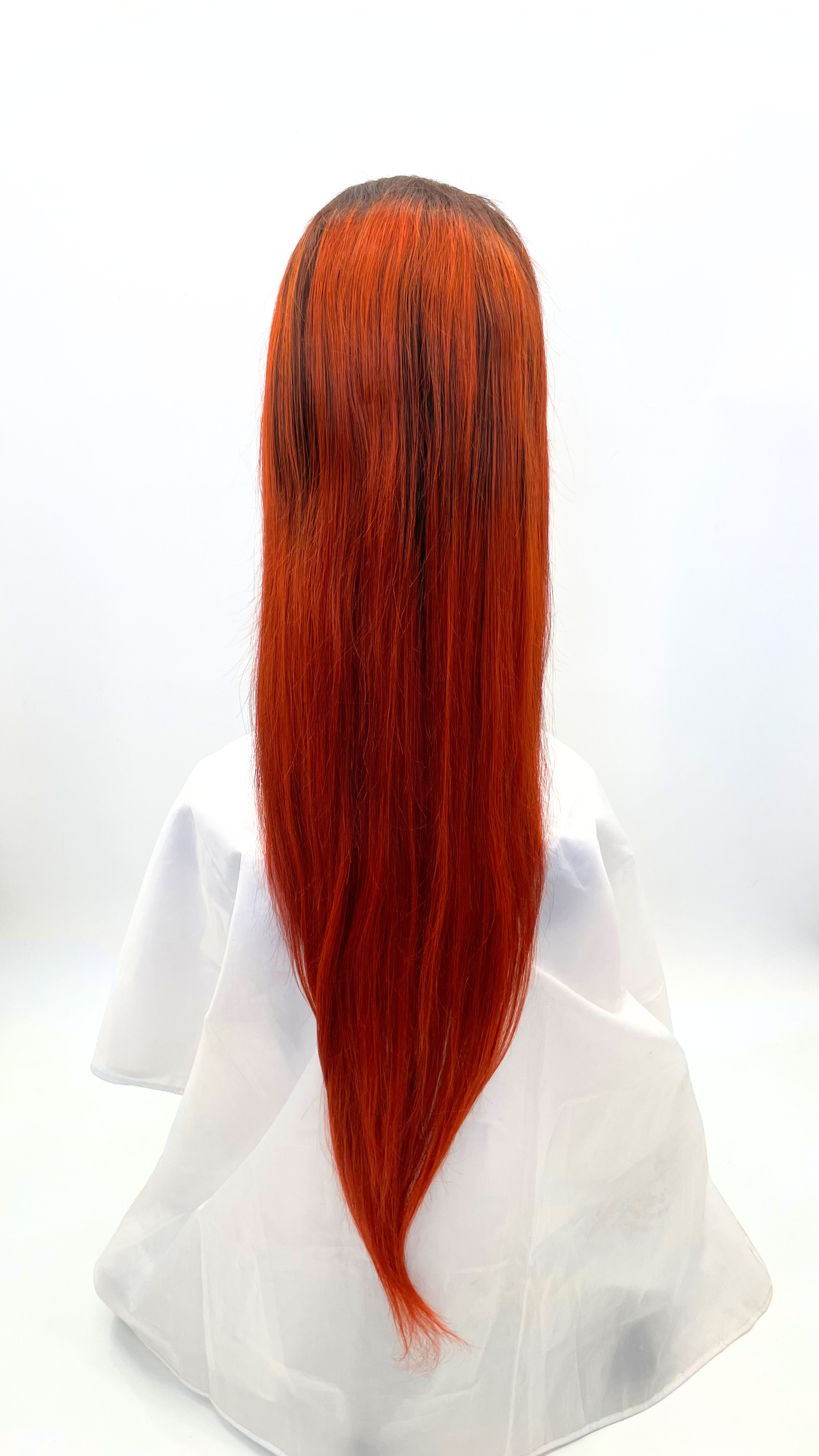 Perruque Brésilienne Lace Frontale Ombre Brun Foncé & Orange Cuivré Vif