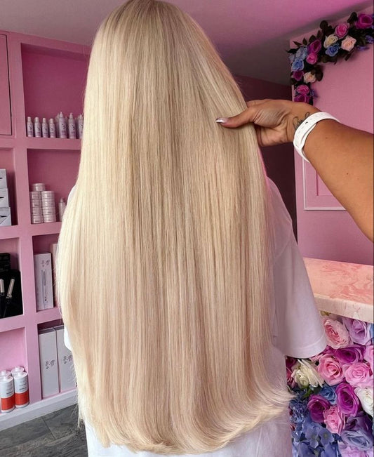 Extensions à la Kératine Blonde Méchée
