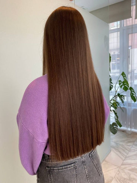 Extensions à la Kératine Chatains