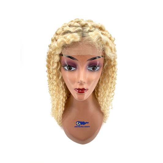 Perruque Brésilienne Closure Bouclée Blonde Platine