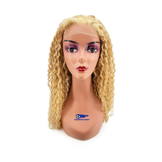 Perruque Brésilienne Closure Bouclée Blonde Méchée