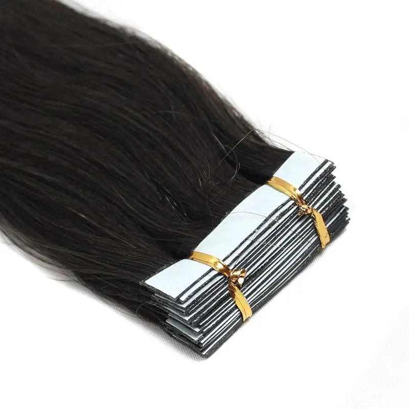Extensions Tape-In Brun Noir en Bandes Adhésives
