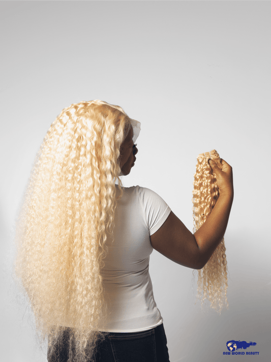 Perruque Brésilienne Bouclée Lace Frontal Blonde Longue