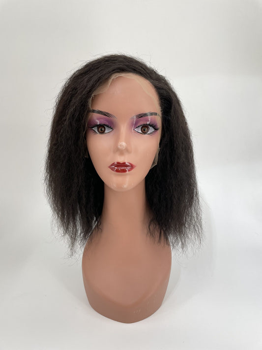 Perruque Bob Frontale 13x4 HD C-Part Kinky Straight Yaki - NEW WORLD BEAUTY
