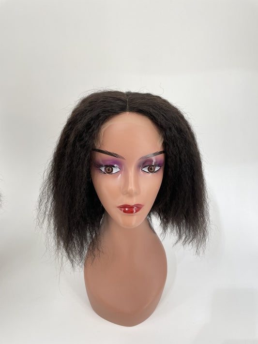 Perruque Bob Closure 5x5 HD Middle-Part Kinky Straight Yaki - NEW WORLD BEAUTY