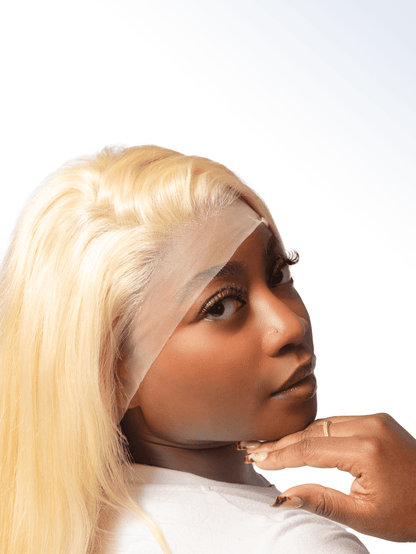Perruque Brésilienne Lace Frontale Blonde Platine