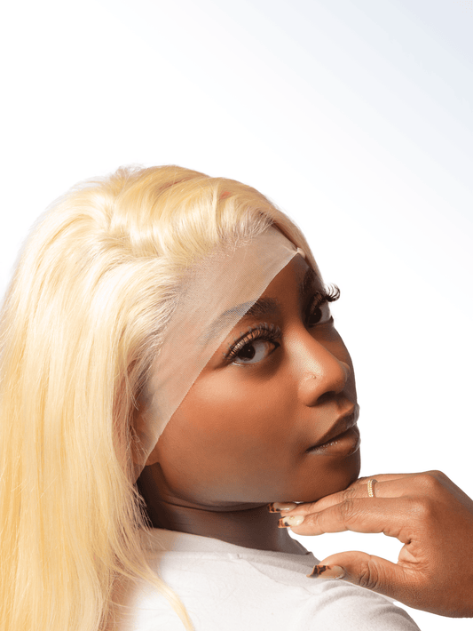 Perruque Brésilienne Lace Frontale Blonde Platine
