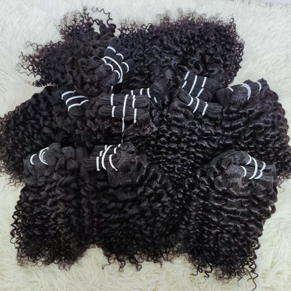 Tissages Brésiliens Kinky Curly Virgin Remy Hair