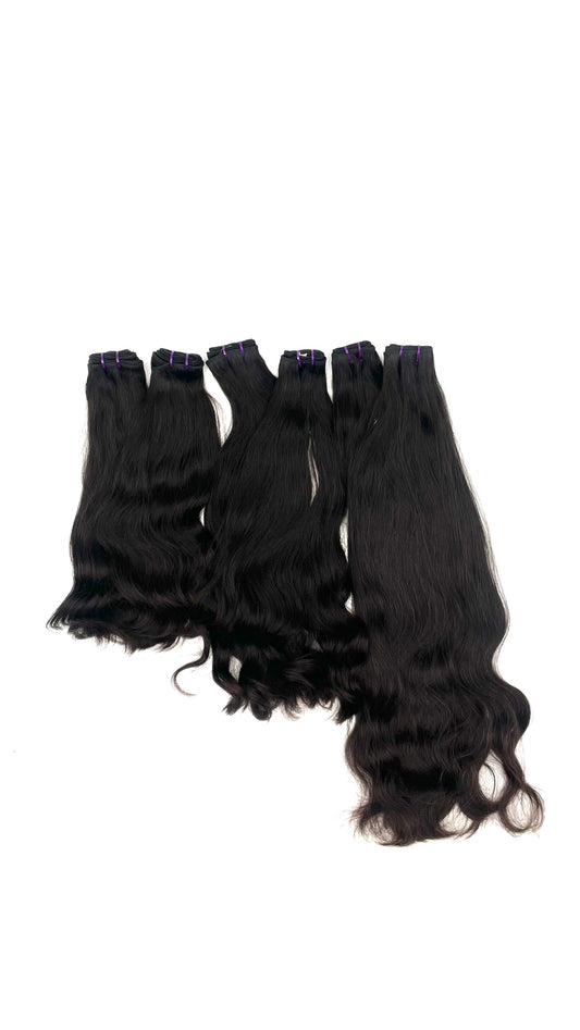 Tissages Indiens Natural Wavy Virgin Hair Double Drawn