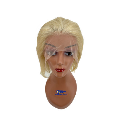 Perruque Bob Frontale Blonde Platine
