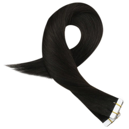 Extensions Tape-In Brun Clair en Bandes Adhésives